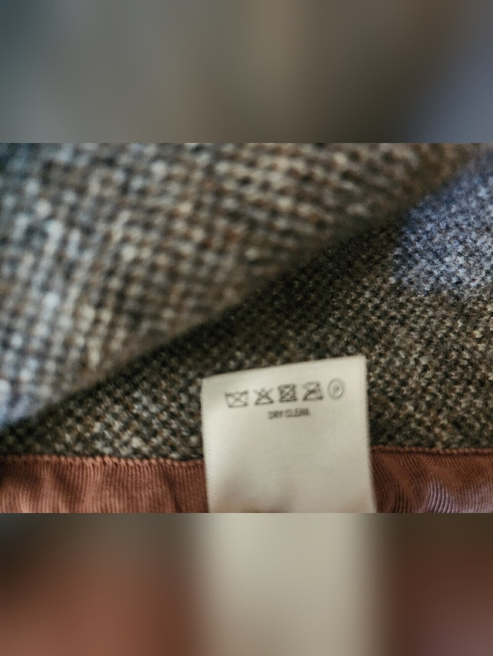Anthropologie Field Flower Josefa Wool Sweater Coat Size M/L PETITE Taupe Plaid - Picture 7 of 9